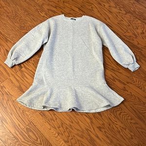 Grey sweater shirt dress